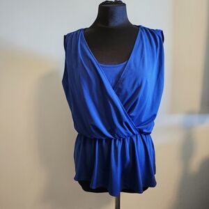 Banana Republic Factory Cobalt Blue Sleeveless Knit Top
